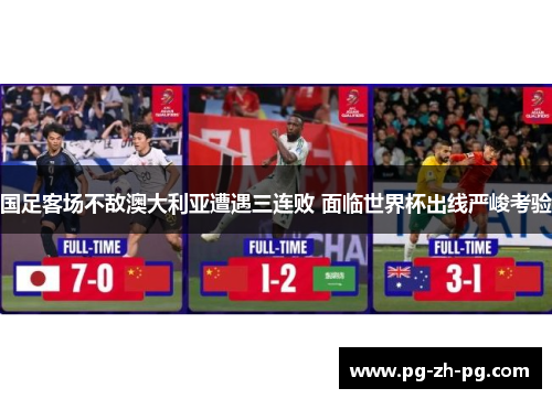 国足客场不敌澳大利亚遭遇三连败 面临世界杯出线严峻考验